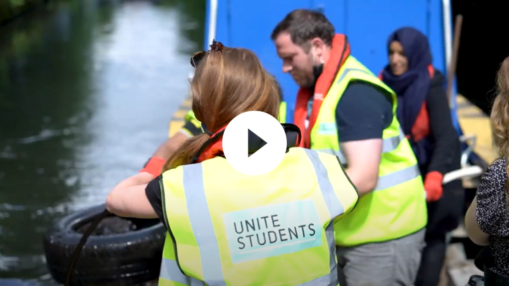 Still from our Birmingham Canal Clean video