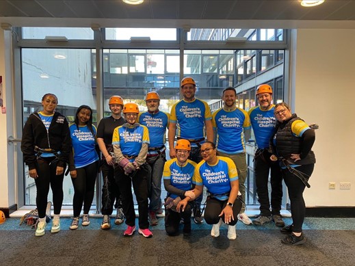 Our Sheffield team prepares for their charity abseil at Sheffield Hallam University