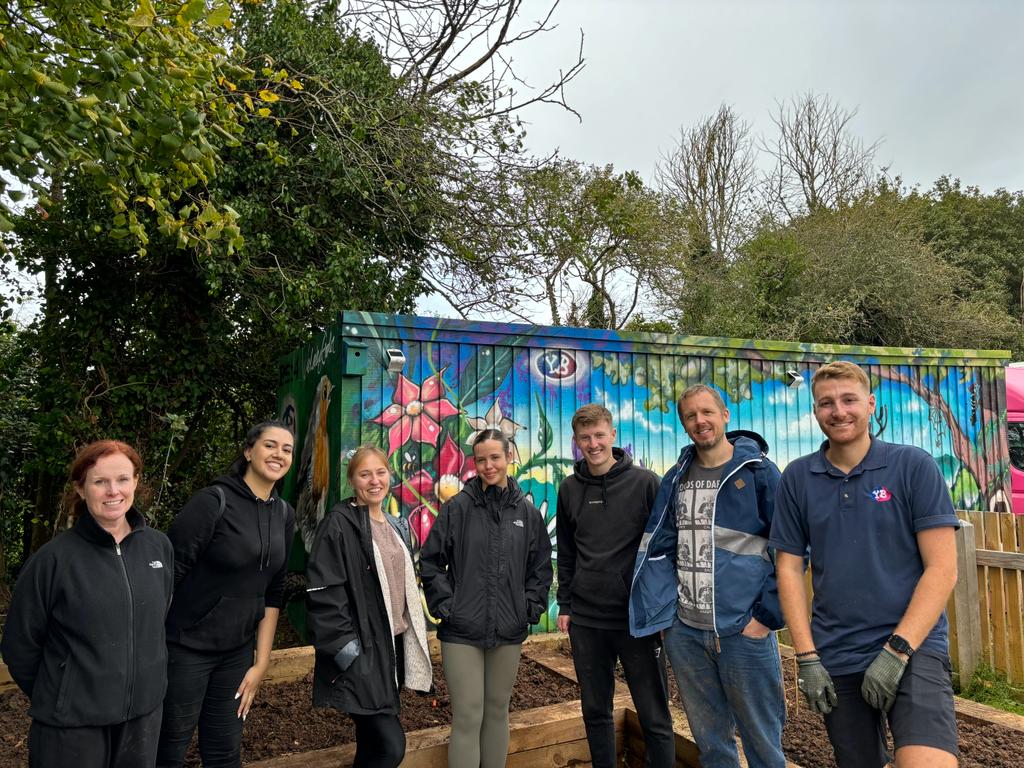 Our Procurement team on a volunteering day at Youth Bristol's Hartcliffe youth centre, as part of their community project.